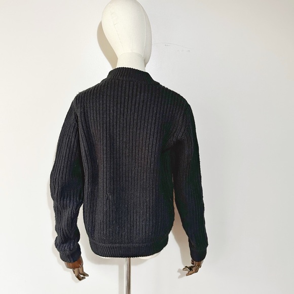 Carven black oversized weave wool sweater - Picture 6 of 7